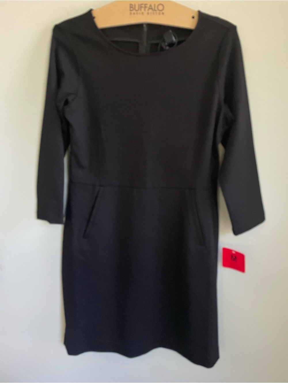 NWT Buffalo David Bitton Black 3/4 Sleeve Pointe Dress